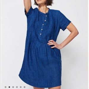 Faherty Gemina Dress M Dark Indigo Wash
